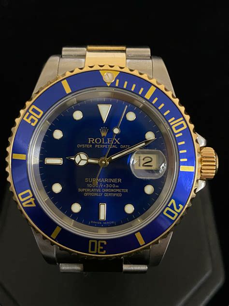 rolex submariner blue 18k gold stainless steel diamond two tone|rolex submariner two tone blue face price.